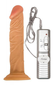 All American Whopper 7 inches Vibrating Dildo Beige by NassToys