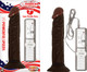 All American Whopper Vibrating 7 inches Dildo Brown by NassToys - Product SKU NW1896 -2