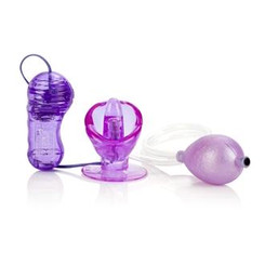Vibrating Turbo Suction Tongue Stimulator Purple Sex Toy