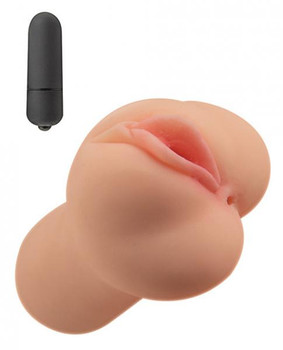 Always Masturbator Vibrating Dual-entry stroker Beige by NassToys