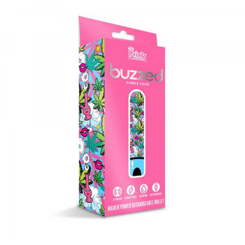 Prints Charming Buzzed Higher Power Rechargeable Bullet Stoner Chick by Global Novelties