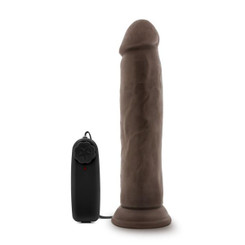 Dr. Skin Dr. Throb 9.5 inches Vibrating Penis Suction Cup Brown by Blush Novelties