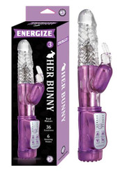 Energize Her Bunny 3 Purple Rabbit Vibrator by NassToys