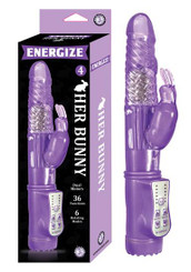 Energize Her Bunny 4 Rabbit Vibrator Purple by NassToys