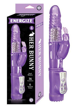 Energize Her Bunny 4 Rabbit Vibrator Purple by NassToys