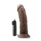 Dr Joe 8 inches Vibrating Penis Suction Cup Brown by Blush Novelties - view 4