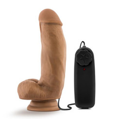 MMA Fighter Vibrating 7 inches Realistic Cock Mocha Adult Toys