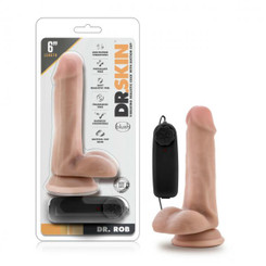 Dr. Skin Dr. Rob 6in Penis Vanilla Vibrating by Blush Novelties
