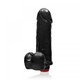 Thick Penis with Balls & Vibe Black 8 inches by SI Novelties