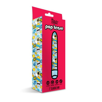Prints Charming Pop Tease 7in Vibe Bang Blue Adult Toy