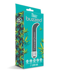 Prints Charming Buzzed 7 G Spot Vibe Canna Queen Grey inches by Global Novelties