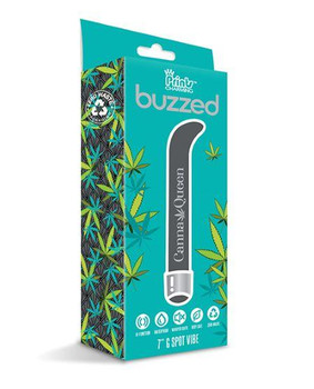 Prints Charming Buzzed 7 G Spot Vibe Canna Queen Grey inches by Global Novelties