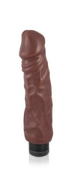 X5 Realistic Hard On 9 inches Vibrating Dildo - Brown by Blush Novelties