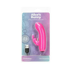 Power Bullet Alices Bunny 4in 10 Function Bullet Pink Adult Sex Toy