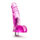 Naturally Yours Vibrating Ding Dong Pink Dildo by Blush Novelties - view 4