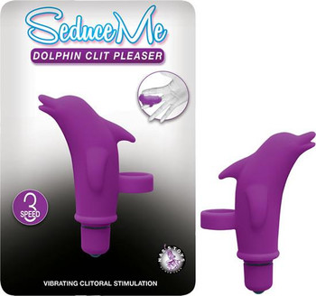 Seduce Me Dolphin Clitoral Pleaser Purple Finger Vibrator Adult Sex Toys