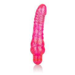 Sparkle Glitter Jack Pink Vibrating Dildo by Cal Exotics