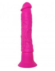 Neon Luv Touch Wall Banger Pink Vibrating Dildo Adult Toy