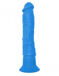 Neon Luv Touch Wall Banger Blue Vibrating Dildo Adult Toys