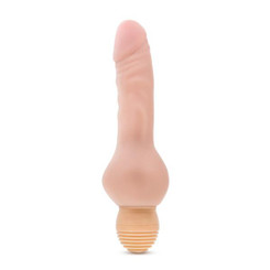 X5 Plus Mr Right Now Vibrating Dildo Beige by Blush Novelties
