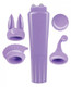 Intense Clit Teaser Kit Purple Mini Massager with 4 Heads by NassToys