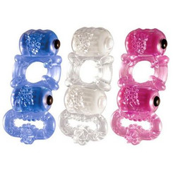Tri O Triple Pleasure Ring Assorted Colors Best Sex Toys