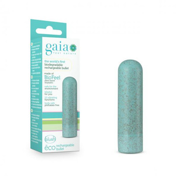 Gaia Eco Rechargeable Bullet Aqua by Blush Novelties