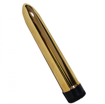 Ladys Mood 7 Inches Plastic Vibrator Gold Adult Toy