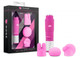 Rose Revitalize Massage Kit with 3 Silicone Attachments Pink by Blush Novelties - view 2