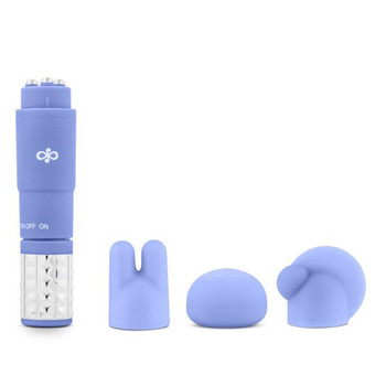 Revitalize Massage Kit with 3 Silicone Attachments Purple Sex Toys