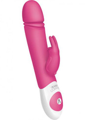 The Thrusting Rabbit Vibrator Hot Pink Adult Toy