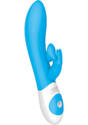 The Kissing Rabbit Vibrator Blue Adult Sex Toy