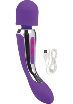 Embrace Rechargeable Silicone Body Wand - Purple Best Sex Toys