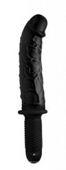 The The Curved Dicktator Vibrating Giant Dildo Thruster Black Sex Toy For Sale