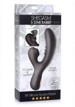 Inmi 5 Star 8x Suction Rabbit Black Adult Sex Toys