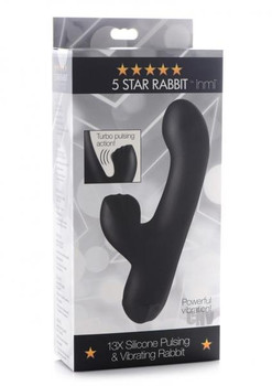 The Inmi Pulsing And Vibrating Rabbit Black Sex Toy For Sale
