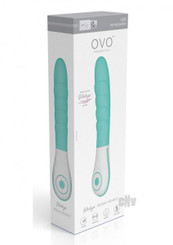 Ovo Silkskyn Ribbed Vibrator Aqua by Xgen, Llc.