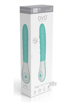 Ovo Silkskyn Ribbed Vibrator Aqua by Xgen, Llc.