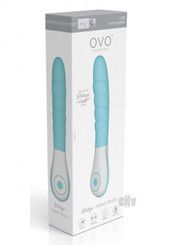 Ovo Silkskyn Ribbed Vibrator Blue by Xgen, Llc.