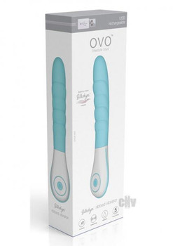 Ovo Silkskyn Ribbed Vibrator Blue by Xgen, Llc.