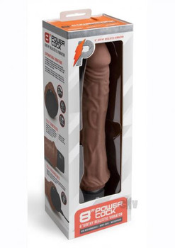 Pc Girthy Realistic Vibrator 8 Dk Brown Sex Toy
