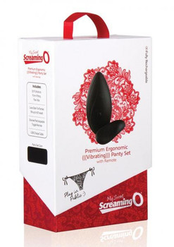 Premium Ergo Remote Panty Set Blk by Screaming O