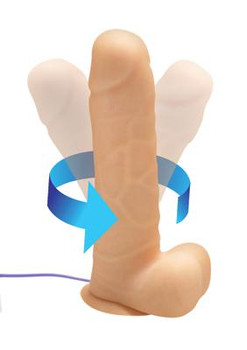 Turning Tom Rotating Dildo Beige Adult Sex Toys