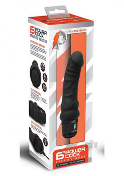 Pc Realistic Vibrator 6 Black Adult Toy
