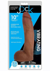 Jock Vibrating Dong W/balls 10 Caramel Adult Toy