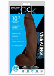 Jock Vibrating Dong W/balls 10 Chocolat Adult Toys