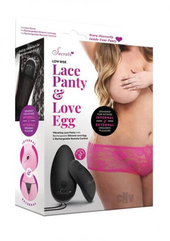 Secret Low Rise Lace Panty Egg P.s Pink Sex Toy