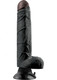 Real Feel Deluxe No 07 Vibrating Dildo Black 9 Inch Adult Toys