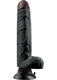 Real Feel Deluxe No 07 Vibrating Dildo Black 9 Inch by Pipedream Products