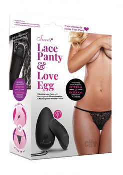Secret Lace Panty Egg Black by Secrets